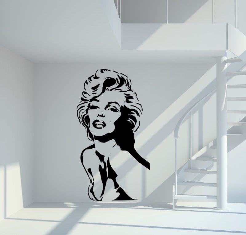 46075 Marilyn posierend Wandtattoo